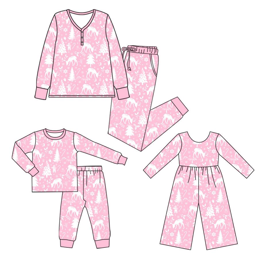 25.5.17 custom each style moq 5eta 4-6week Sibling Sister long sleeve pants sets and adult sets and jumpsuit match design