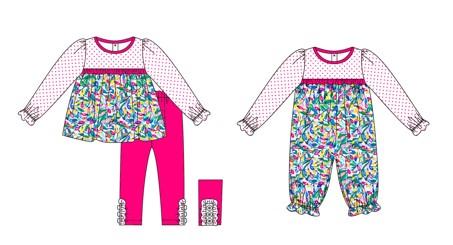 25.6.18 custom each style moq 5eta 4-6week Sibling Sisters baby girl long sleeve pants sets and rompers match family design