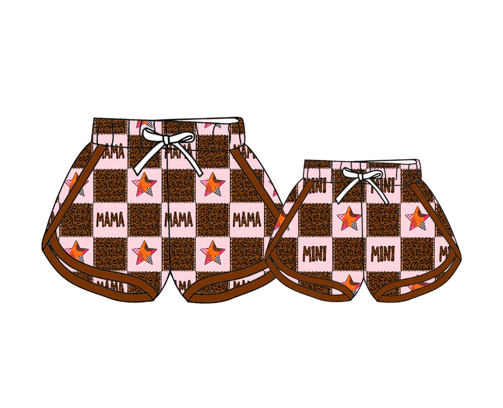 25.11.17 custom each style moq 5 eta 6-8 week Sibling Sister MAMA baby kids clothes summer shorts and adult shorts match design