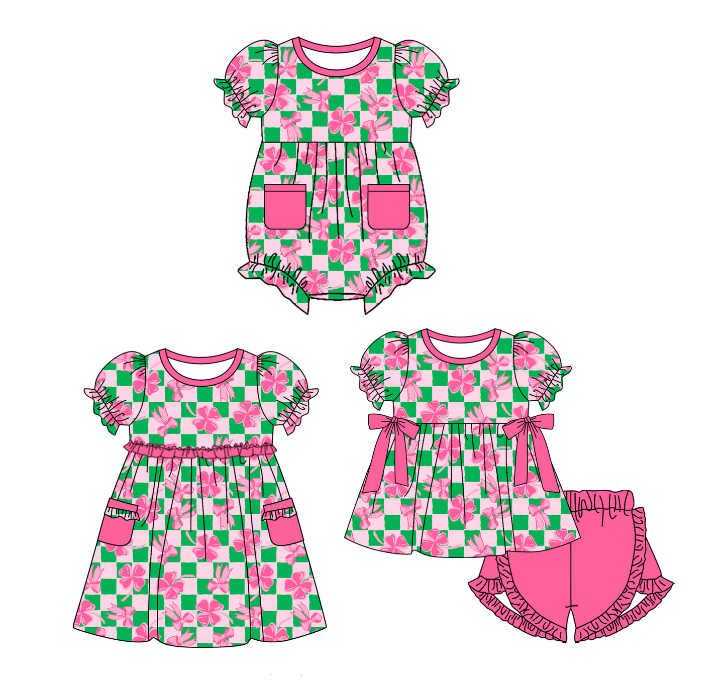 11.22 custom each style moq 5eta 4-6week Sibling Sister floral baby girl short sleeve shorts sets and dress and rompers match family design