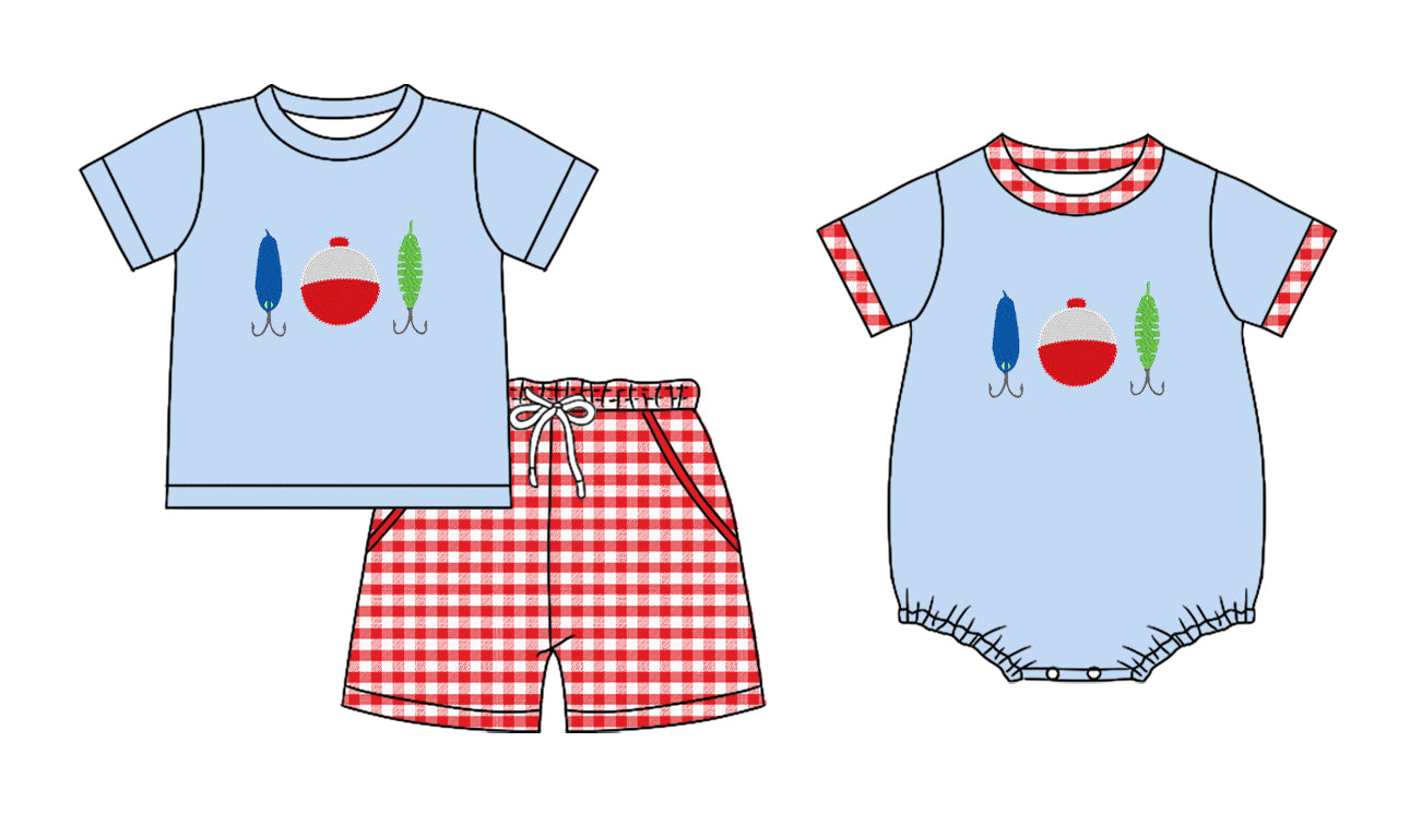 25.11.15 custom each style moq 5 eta 6-8 week Sibling Sister blue baby boy short sleeve shorts sets and boy rompers match family design