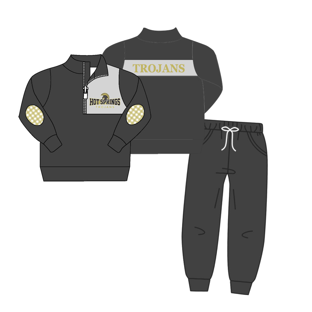 Deadline August 29custom no moq eta 6-7weeks Grey long-sleeved trousers suit