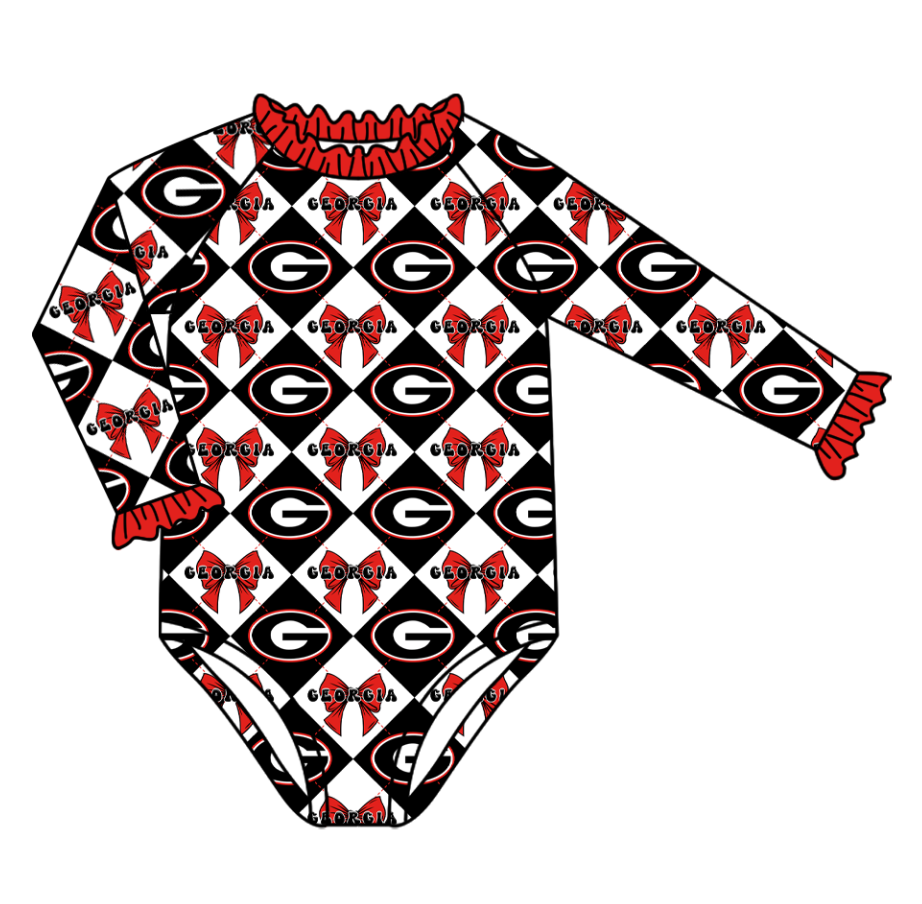Custom moq 5 mix size swim fabric Checkered team swimsuits girls swim