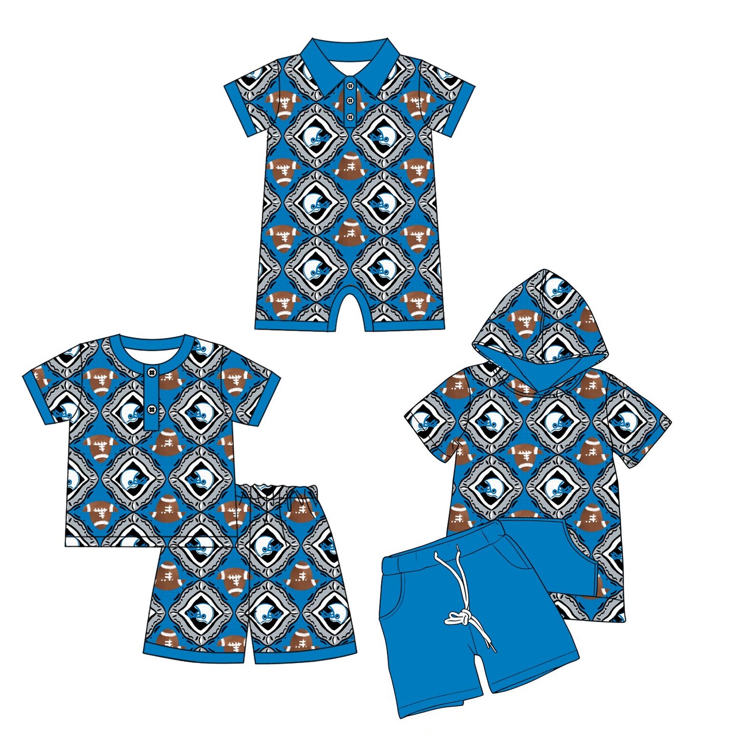 26.1.12 custom each style moq 5 eta 6-8week Sibling Sister team baby boy short sleeve shorts sets 2 and romper match design