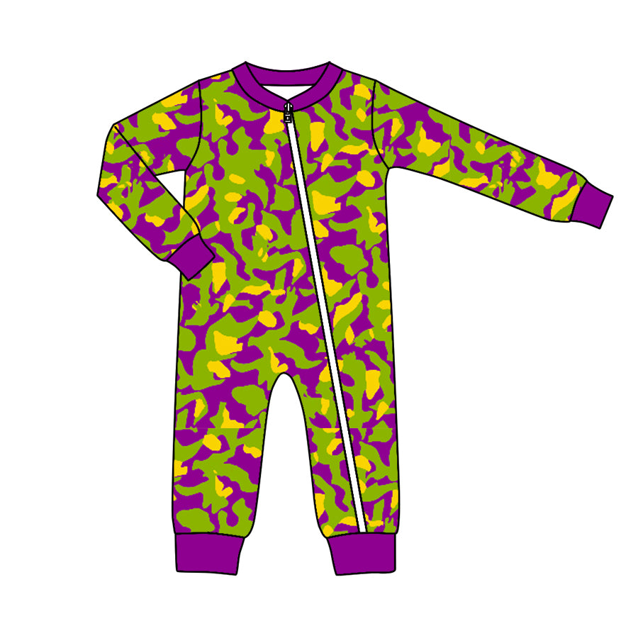 7.22 custom each style moq 5eta 4-6week Sibling Sister camouflage purple baby boys sets and rompers match family design