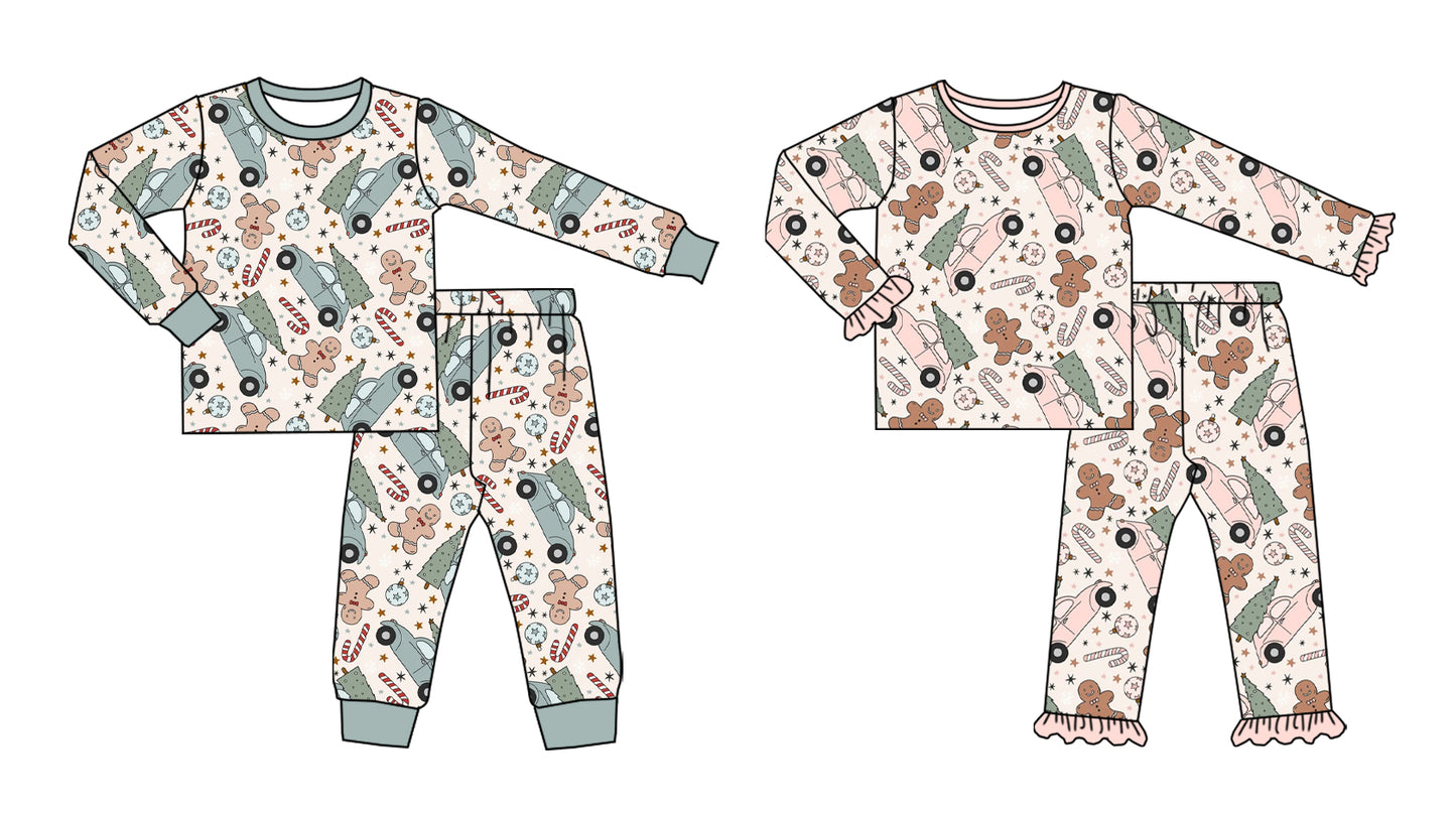 25.8.26 custom each style moq 5 eta 4-6week Sibling Sisters Christmas baby girl long sleeve pants sets 2