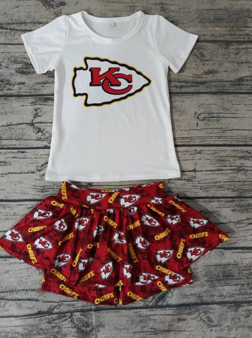 custom moq 3 eta 5weeks Summer KC Girls short sleeve shorts team suit