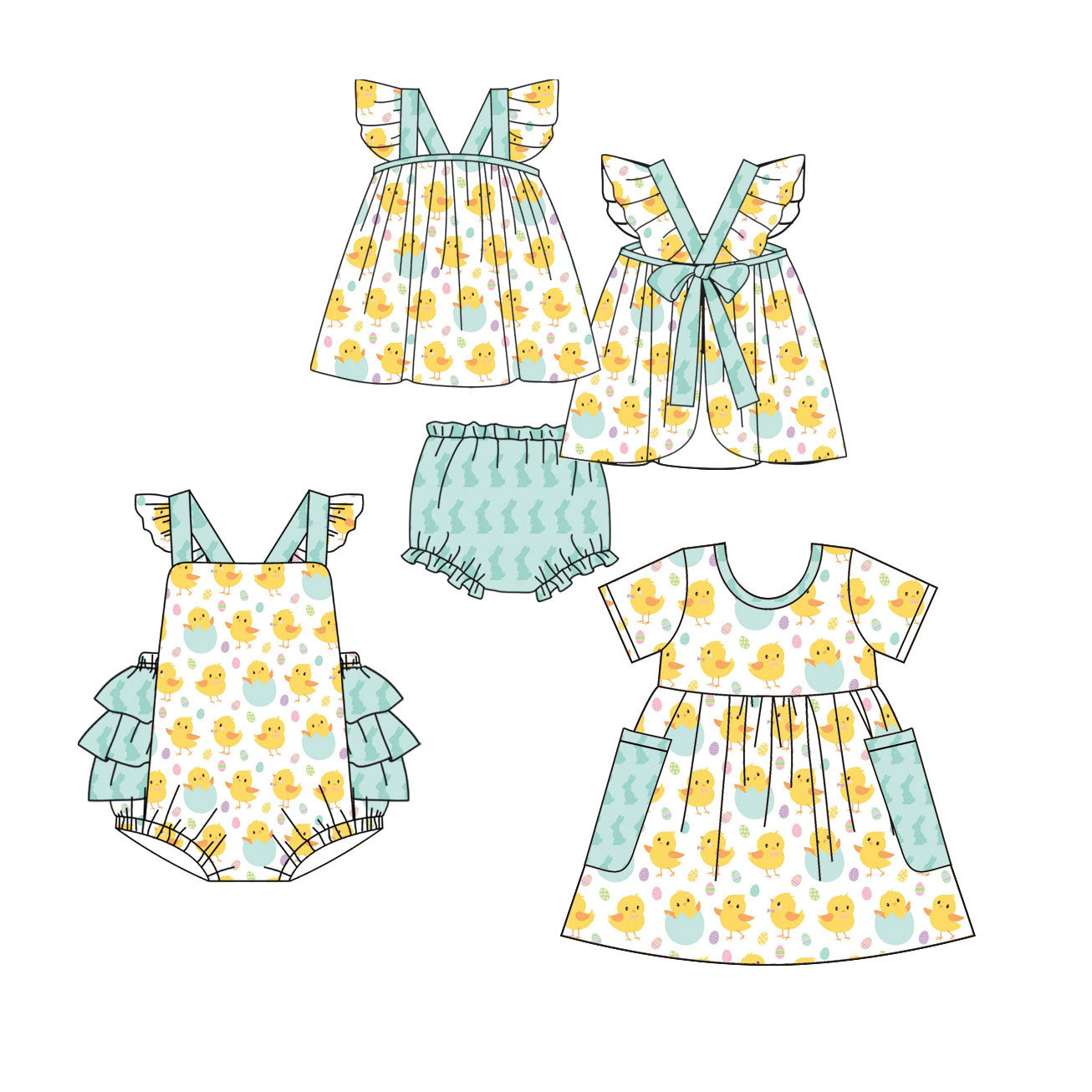 25.10.1 custom each style moq 8 eta 6-8week Sibling Sister baby short sleeve shorts sets and romper and dress match design