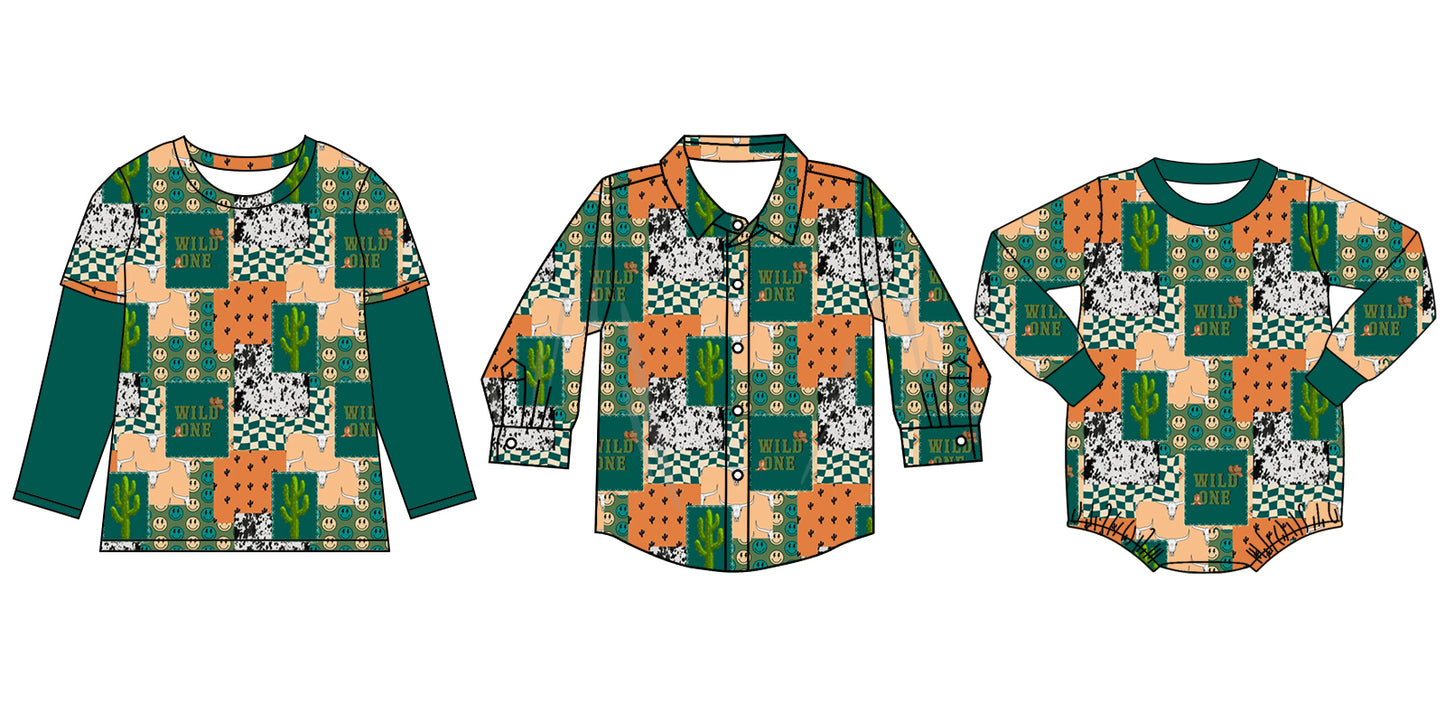 25.6.17 custom each style moq 5eta 4-6week Sibling Sister baby boy long sleeve top 1 and top 2 and romper match family design