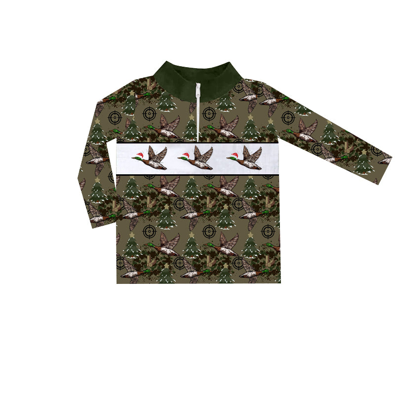 9.6 custom each style moq 5 eta 4-6week baby boys clothes ducks green long sleeve top