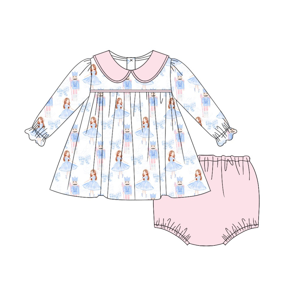 6.20 custom each style moq 5eta 4-6week Sibling Sister baby girls sets and dress and briefs sets match family design