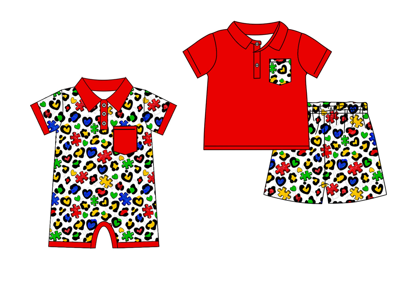 25.11.17 custom each style moq 5 eta 6-8 week Sibling Sister leopard red baby boy short sleeve shorts sets and boy rompers match family design