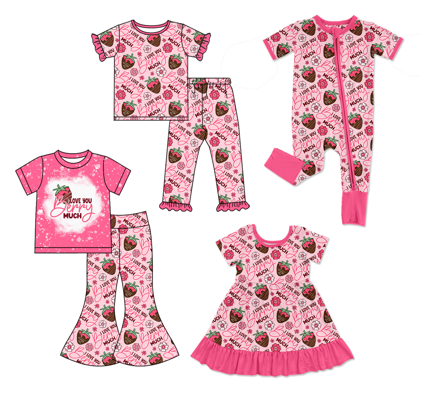 25.11.4 custom each style moq 5 eta 6-8week Sibling Sisters strawberry bow baby girl short sleeve pants sets and dress and rompers match family design