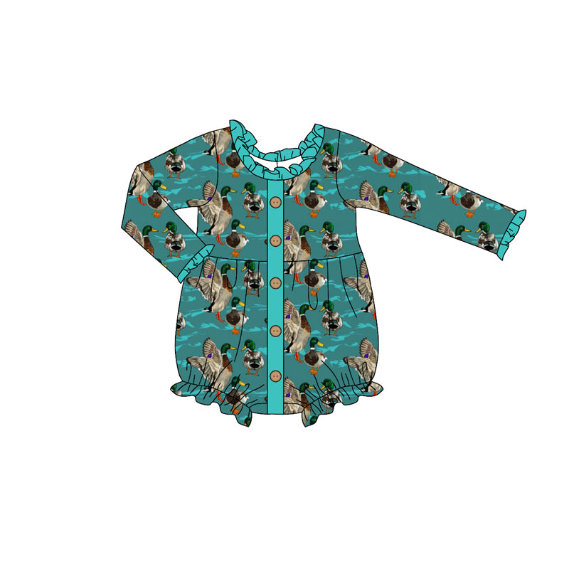9.24 custom each style moq 5eta 4-6week Sibling Sister ducks green baby girl sets and dress and rompers match family design