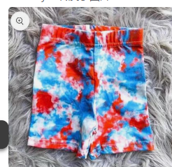 short pants Smudged print