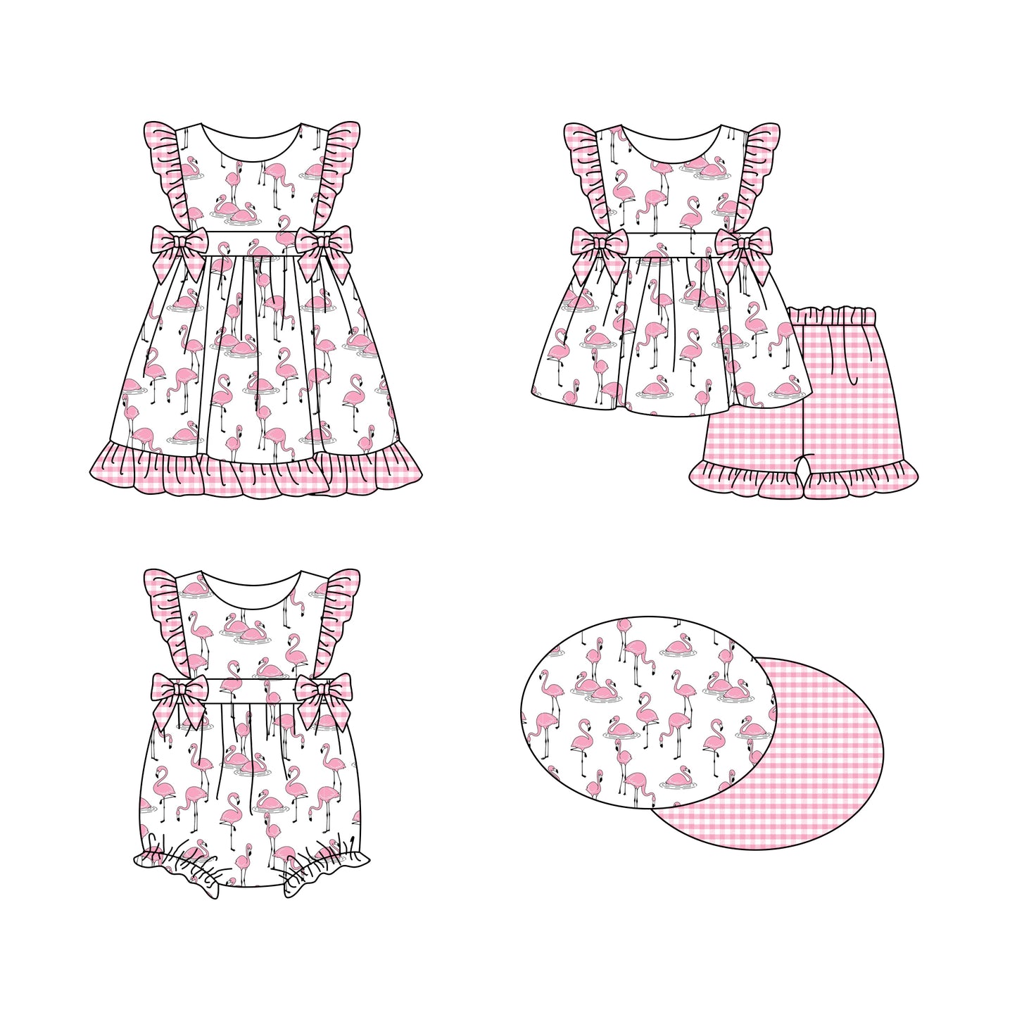 11.18 custom each style moq 5eta 4-6week Sibling Sister baby girl short sleeve shorts sets and dress and rompers match family design