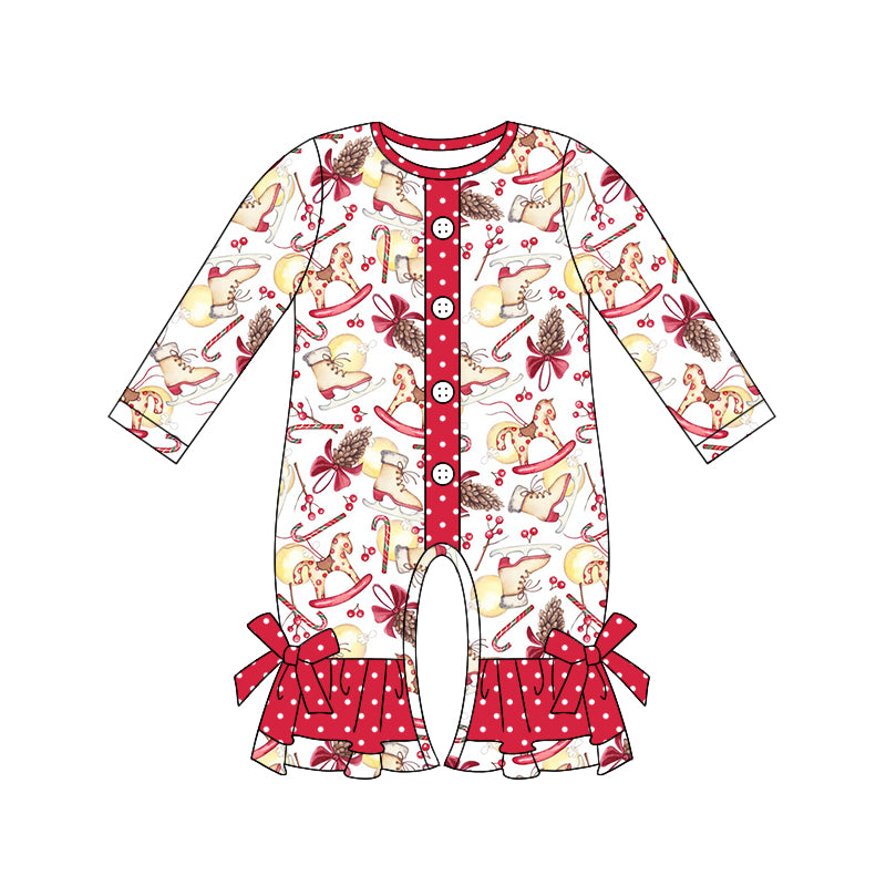 8.8 custom each style moq 5eta 4-6week Sibling Sister Christmas bow red baby girl sets and dress and rompers match family design