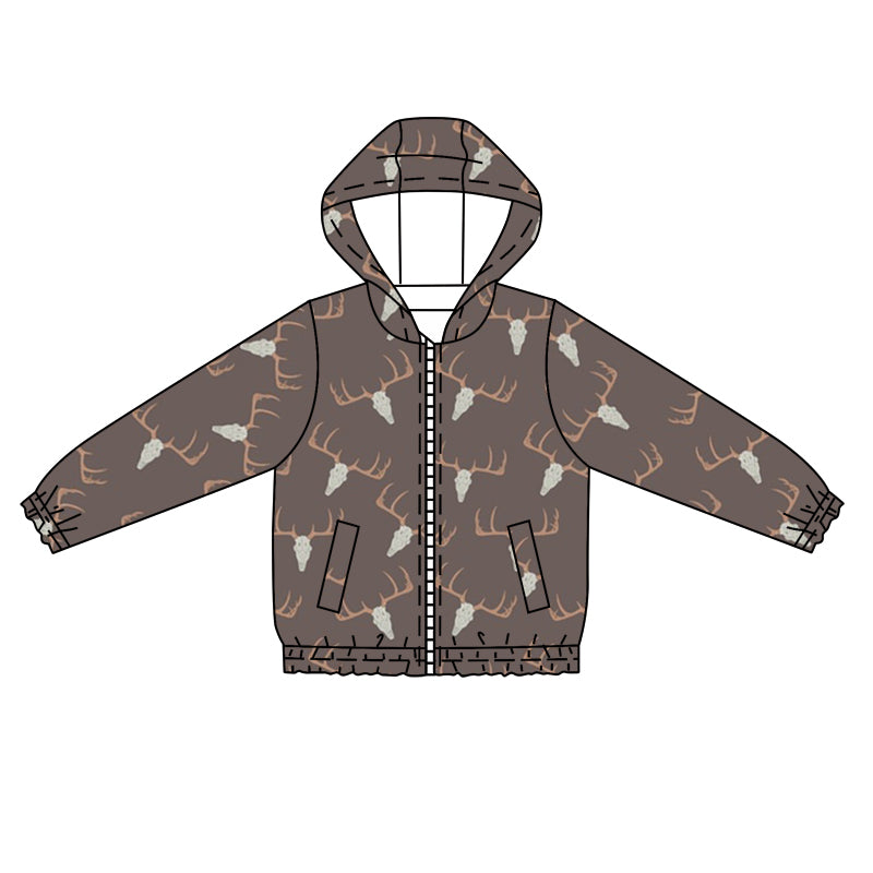 9.2 custom each style moq 5 eta 4-6week baby boys clothes cow head hooded long sleeve top