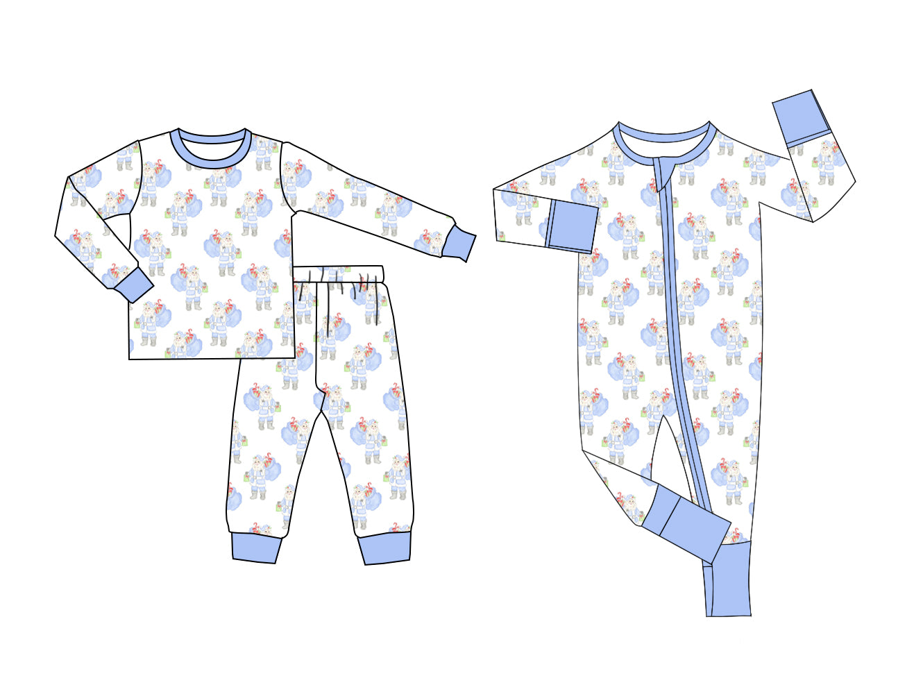 25.5.19 custom each style moq 5eta 4-6week Sibling Sisters Christmas blue baby boy long sleeve pants sets and rompers match family design