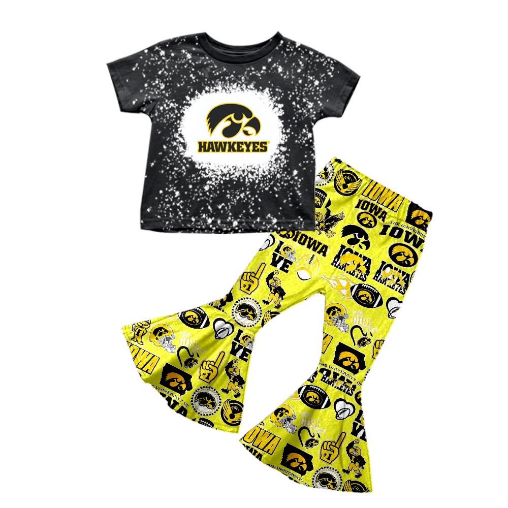 Custom moq 5 mix size milk silk eta 6-8weeks summer team black baby girls clothes team short sleeve pants sets-25.7.15