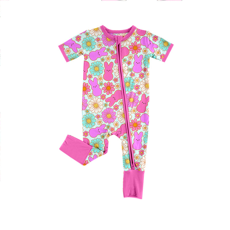 10.21 custom each style moq 5eta 4-6week Sibling Sister easter rabbit baby boys short sleeve sets and rompers match design
