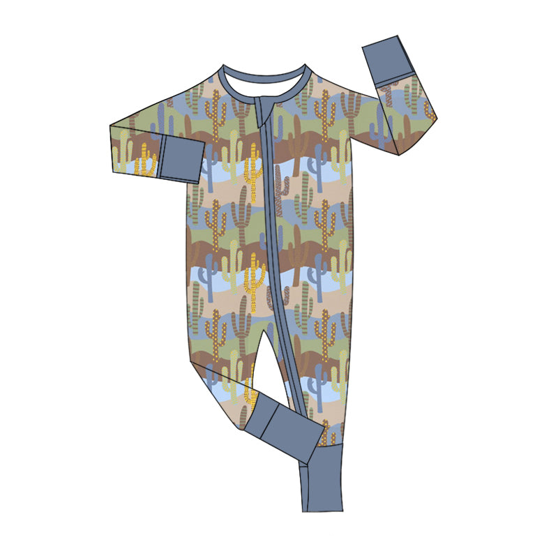 8.17 custom each style moq 5eta 4-6week Sibling Sister catcus baby boys sets and rompers match family design