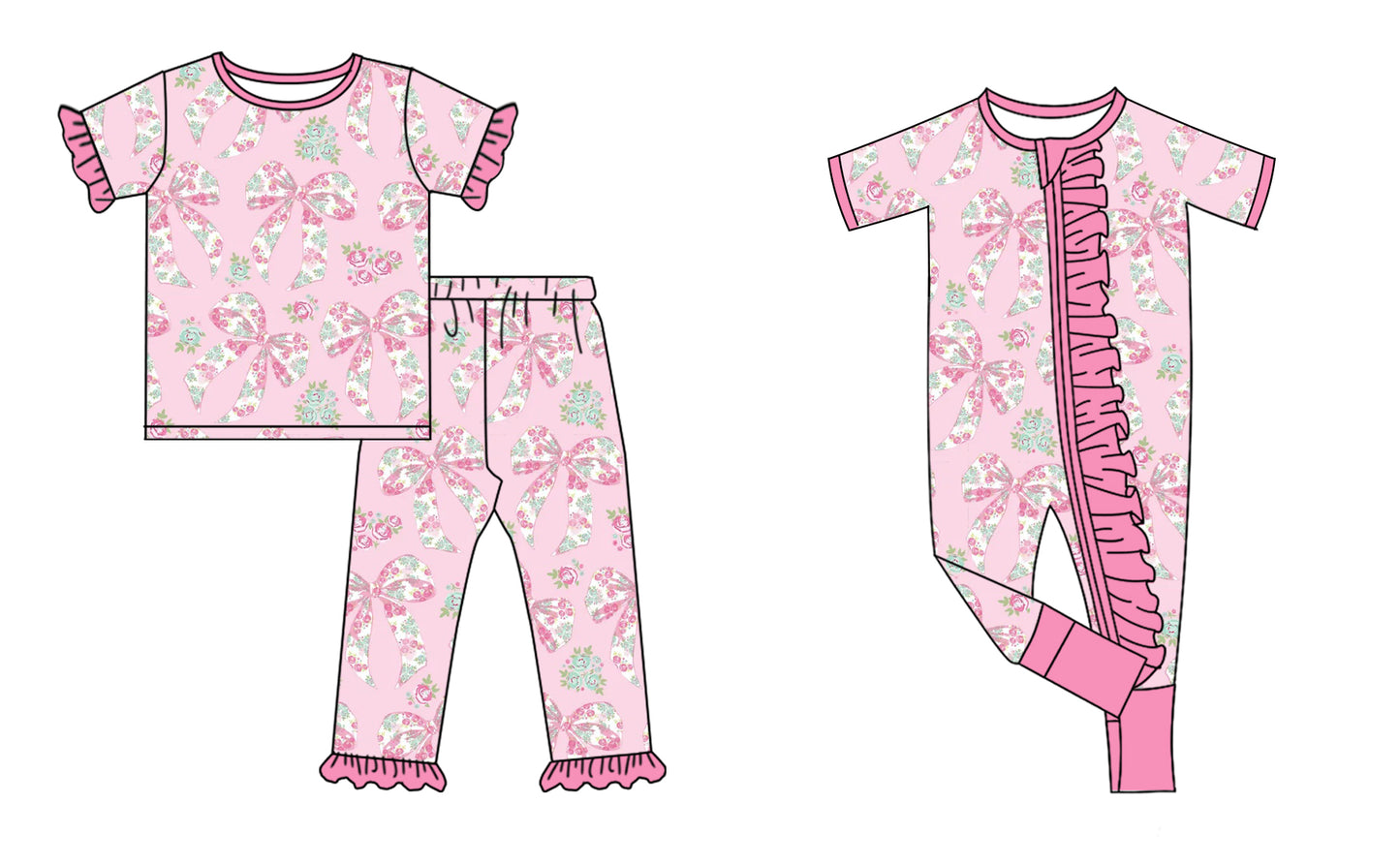 25.9.13 custom each style moq 5eta 6-8week Sibling Sisters bow baby girl clothes short sleeve pants sets and romper match family design