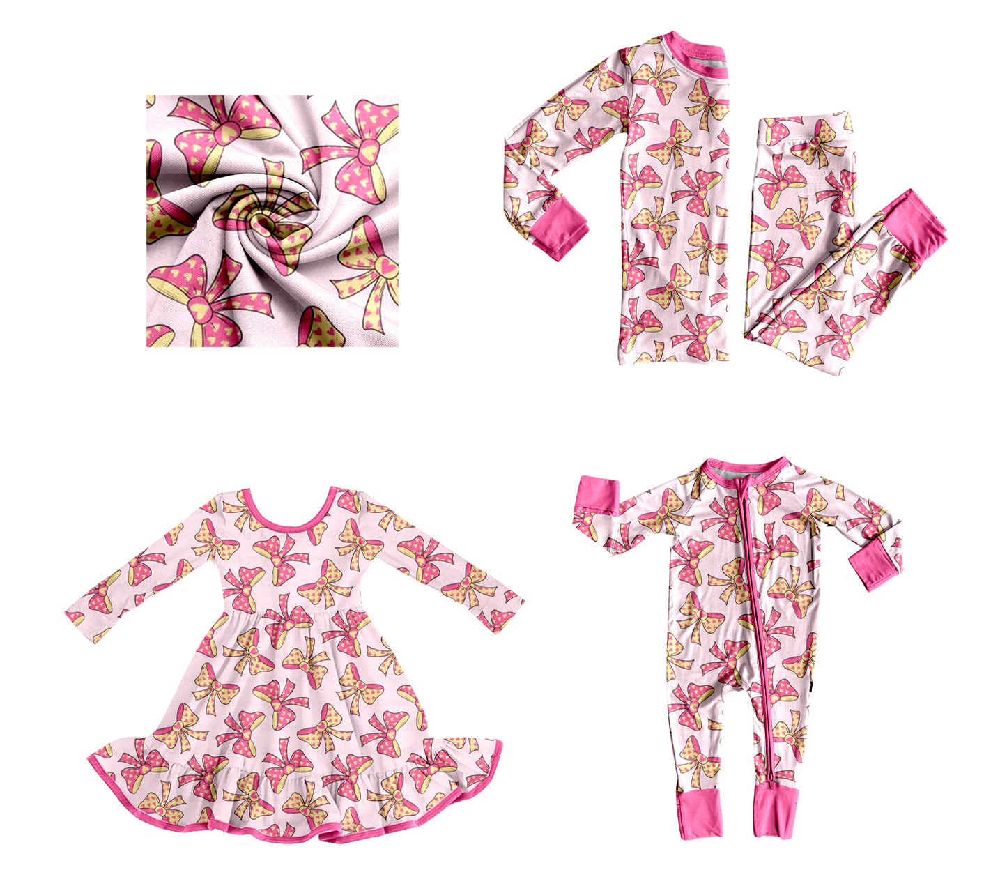 25.9.11 custom each style moq 5eta 4-6week Sibling Sisters bow baby girl long sleeve pants sets and dress and rompers match family design