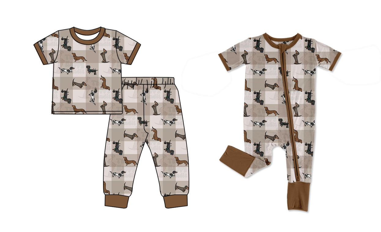 25.10.18 custom each style moq 5 eta 6-8week Sibling Sisters puppy baby boy clothes short sleeve pants sets and romper match family design