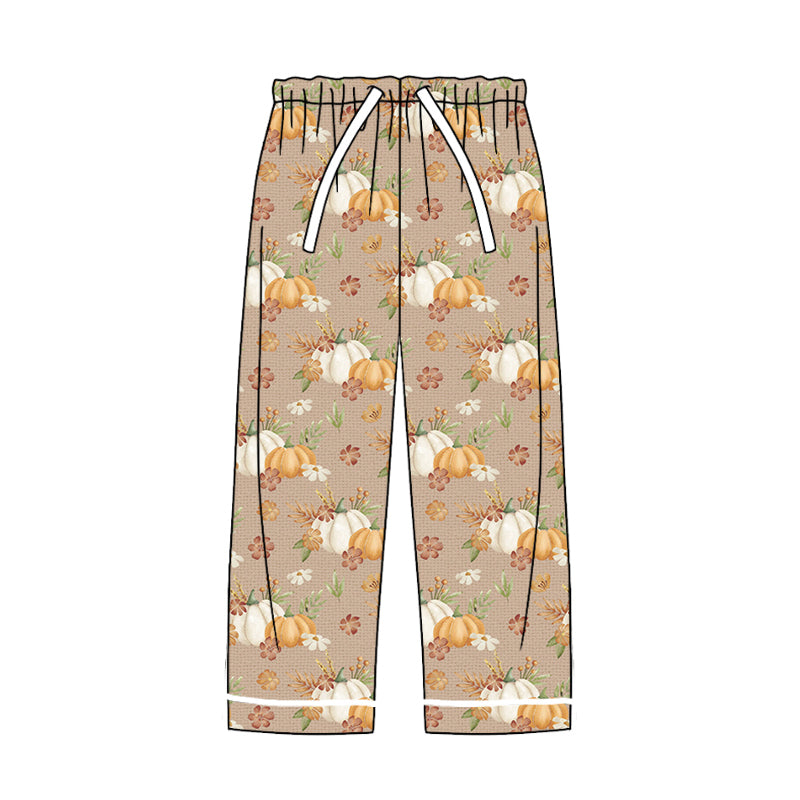 8.7 custom each style moq 5eta 4-6week adult clothes pumpkin floral long pants adult man pants
