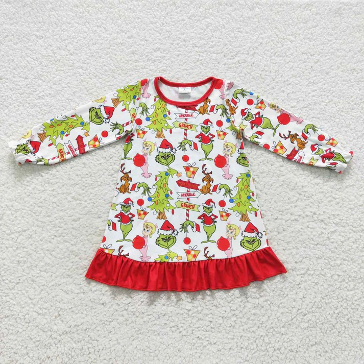 RTS NO MOQ Girls Boys Green Face Rompers Pants Pajamas Sets