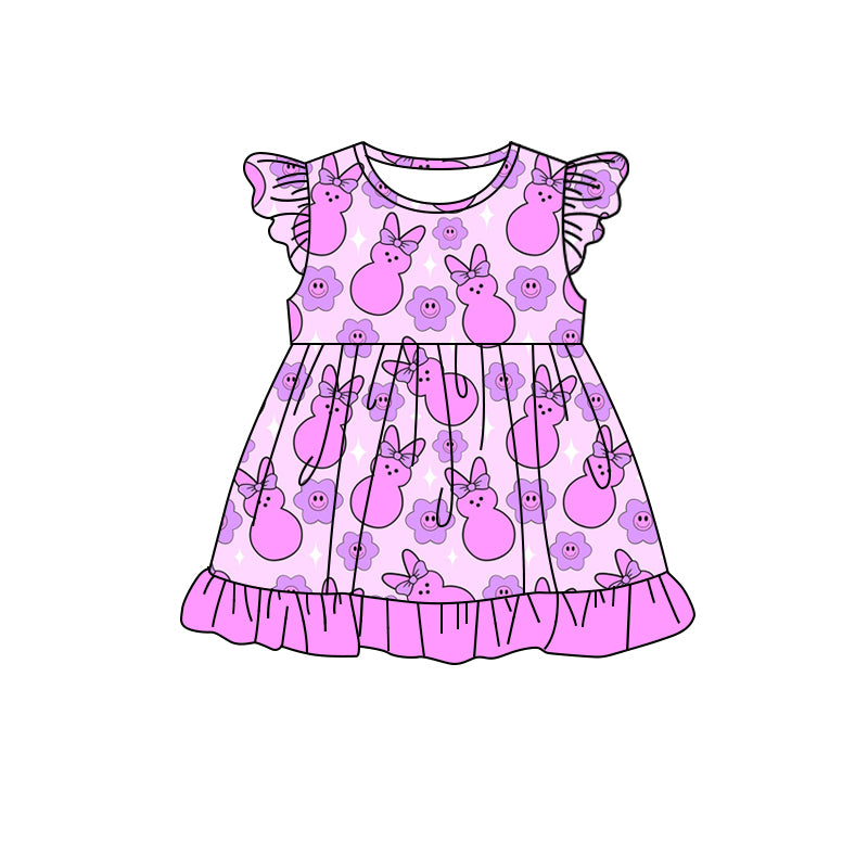 10.25 custom each style moq 5eta 4-6week Sibling Sister easter rabbit purple baby girl short sleeve shorts sets and briefs sets and dresses match design