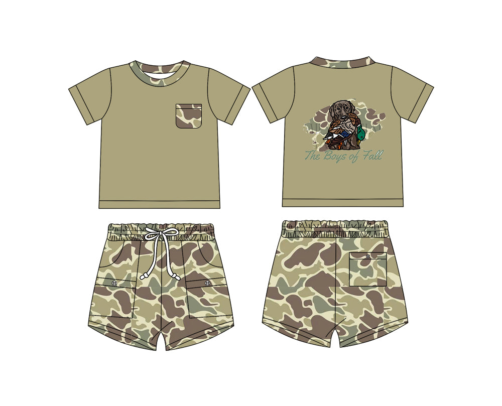 12.9 custom each style moq 5eta 4-6week baby boys clothes camouflage short sleeve shorts sets