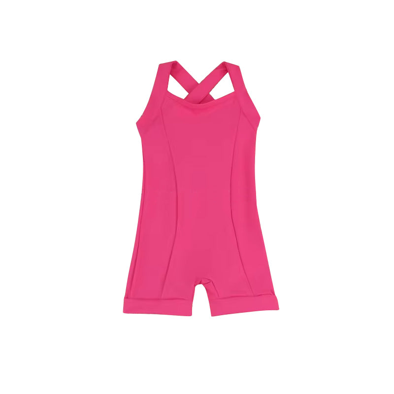 7.3 custom each style moq 5eta 4-6week rose red Yoga Clothes baby girls clothes sleeveless sets