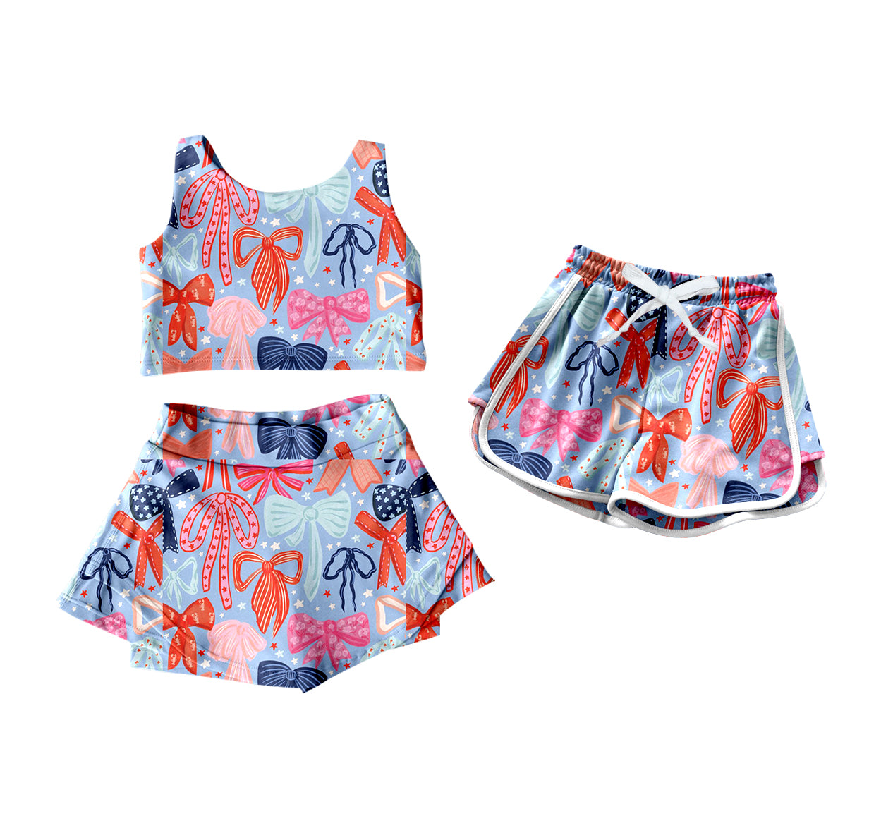 25.12.26 custom each style moq 5 eta 6-8week Sibling Sister bow baby short sleeve shorts sets and shorts match design