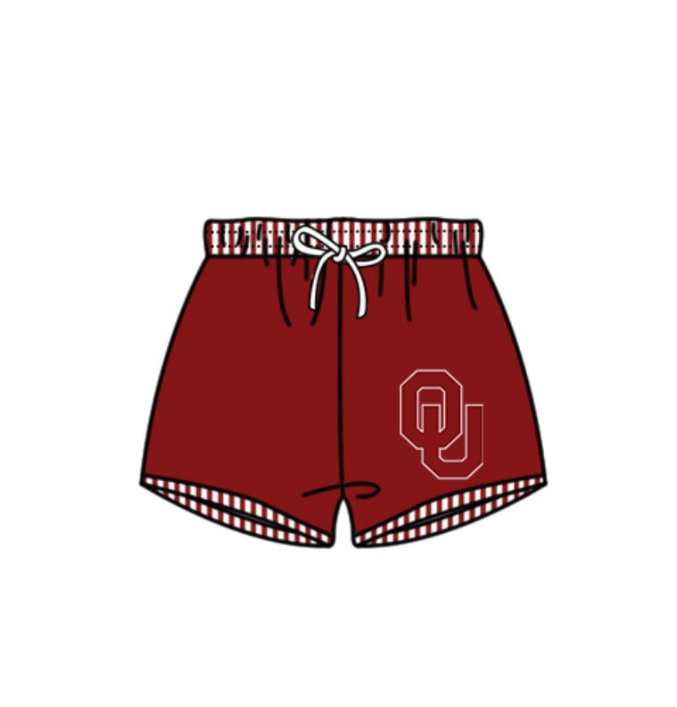 Custom moq 5 mix size milk silk summer teams baby girl boys clothes Red Two-Piece Swimsuit Set One Piece Swimsuits boy swim trunks