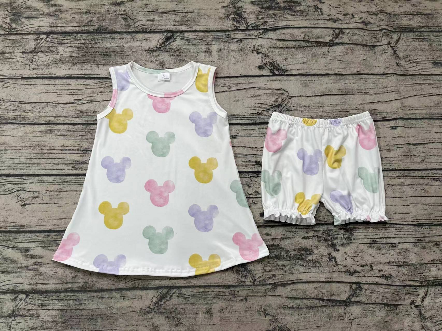 Pre-order baby girl clothes sleeveless shorts summer outfit
