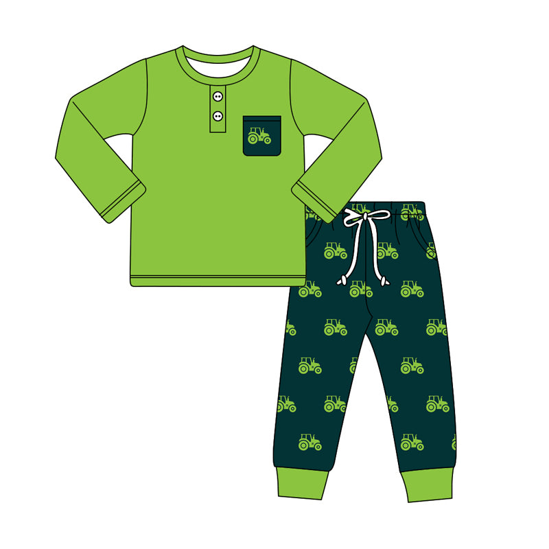 9.6 custom each style moq 5eta 4-6week baby boy clothes green long sleeve pants sets