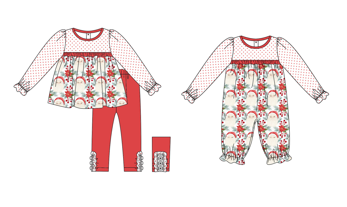 25.6.18 custom each style moq 5eta 4-6week Sibling Sisters Christmas baby girl long sleeve pants sets and rompers match family design