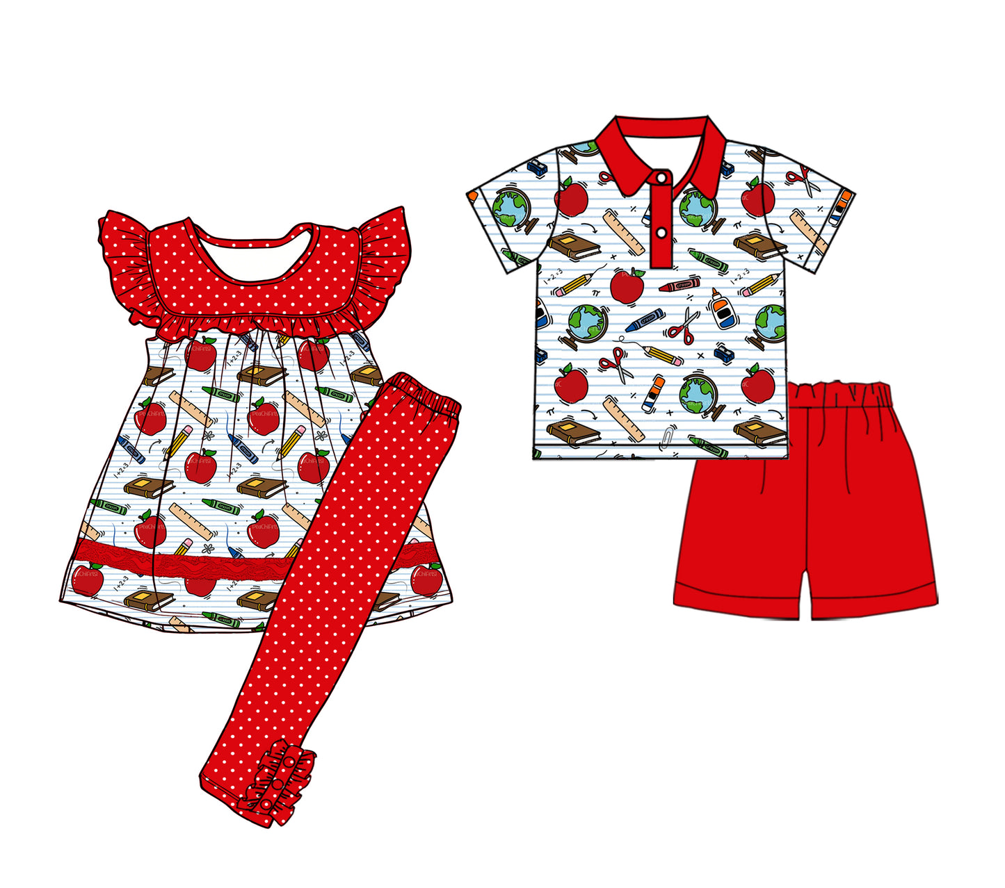 26.1.14 custom each style moq 5 eta 6-8week Sibling Sister abc baby short sleeve shorts sets and pants sets match design