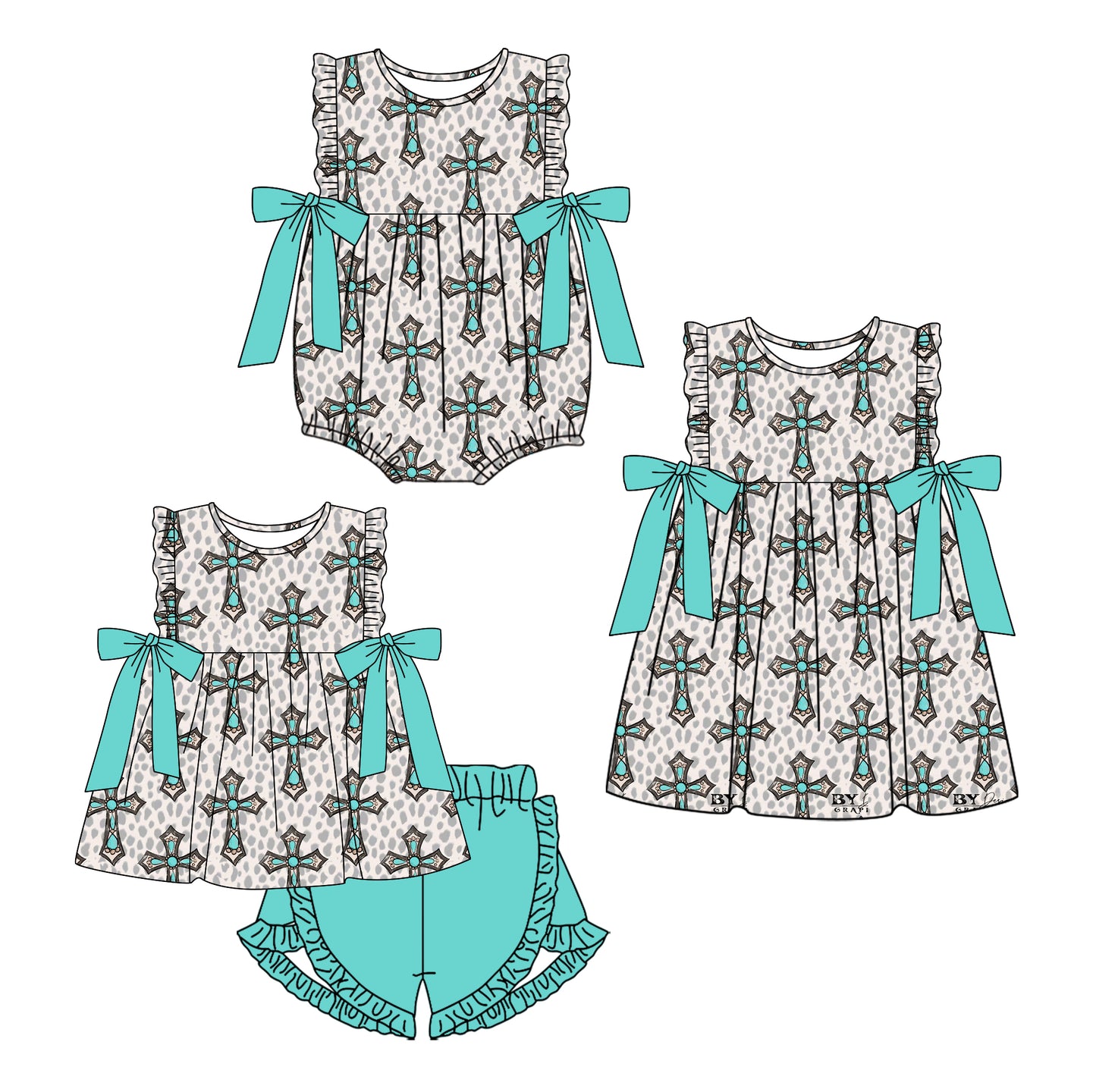11.22 custom each style moq 5eta 4-6week Sibling Sister easter baby girl short sleeve shorts sets and dress and rompers match family design
