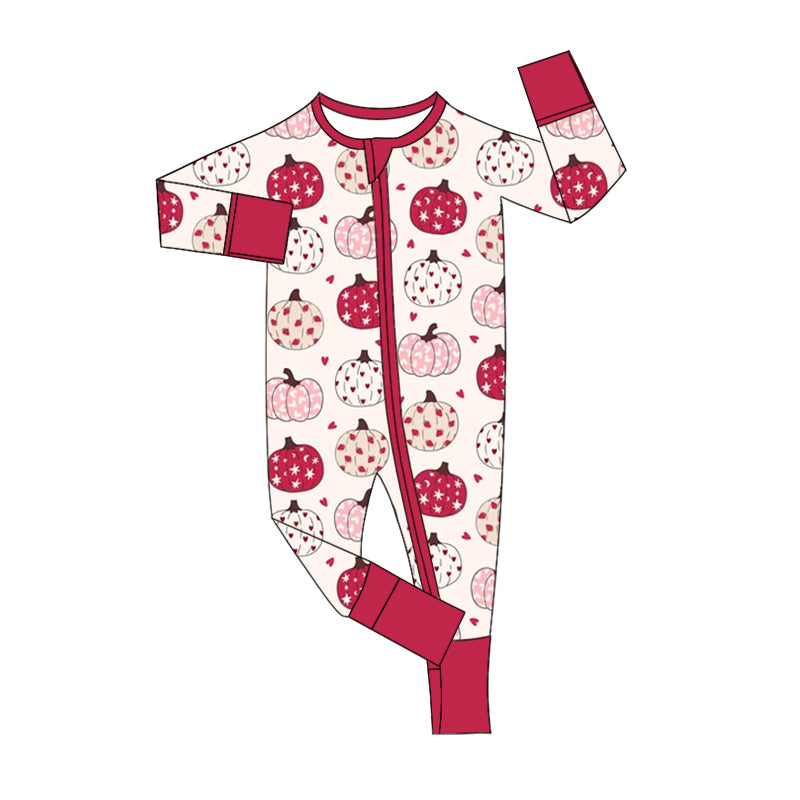 8.6 custom each style moq 5eta 4-6week Sibling Sister pumpkin rose red baby girls sets and rompers match family design
