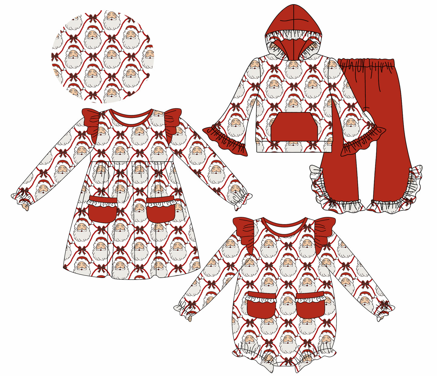 25.7.28 custom each style moq 5eta 4-6week Sibling Sisters Christmas baby girl long sleeve pants sets and dress and rompers match family design