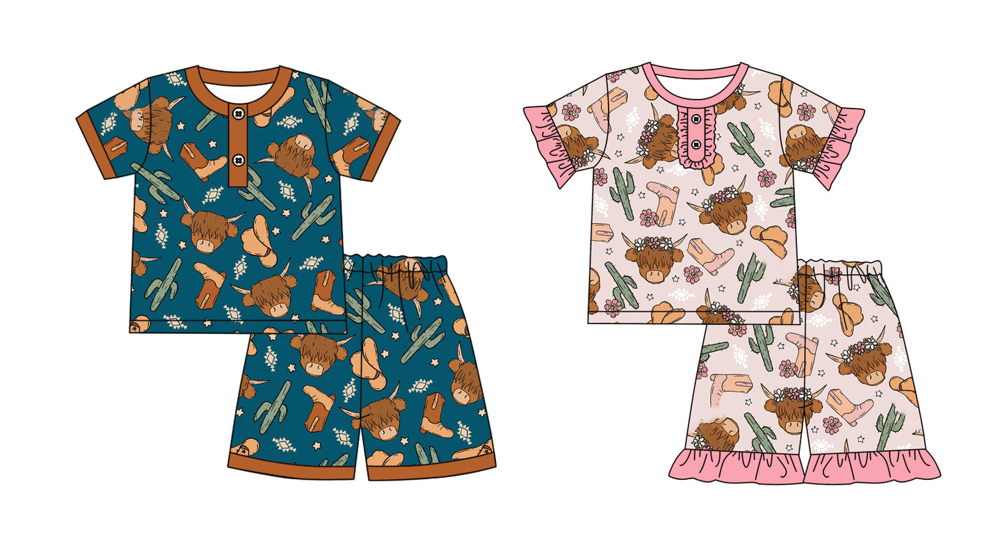 12.23 custom each style moq 5eta 4-6week Sibling Sister boots baby girls short sleeve shorts sets 1 and sets 2 match design