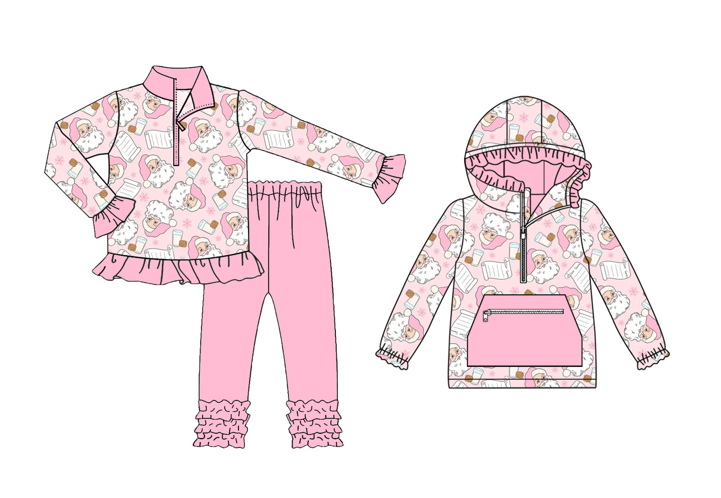 25.8.22 custom each style moq 5eta 4-6week Sibling Sisters Christmas baby girl long sleeve pants sets and top match family design