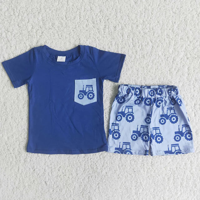 C12-4 Dark Blue tractor boy soft set