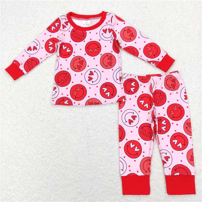 RTS NO MOQ Sibling Baby girls Clothes Valentine long-sleeved pants sets