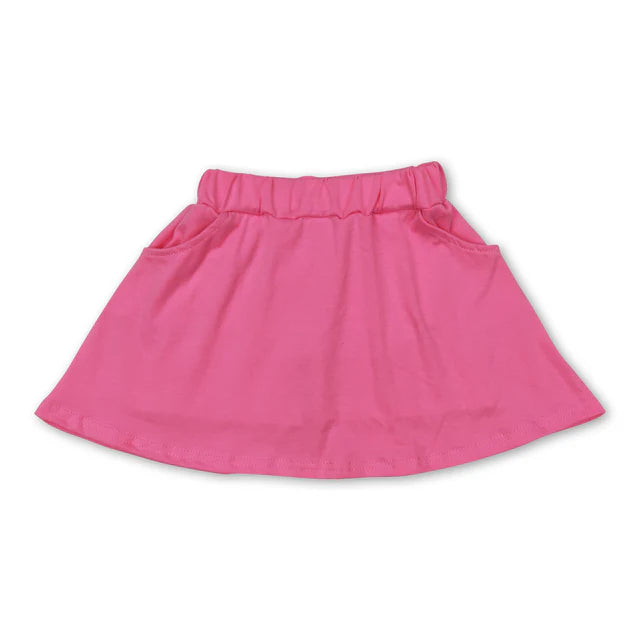 RTS NO MOQ Sibling Baby Girls Leather Matellic Skirts