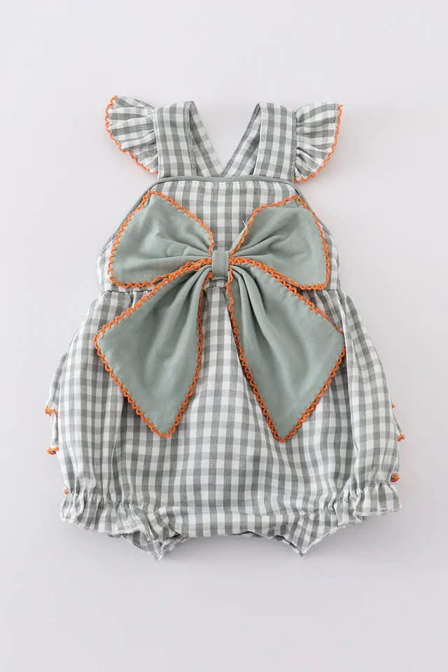 Custom moq 3 eta 7/8week moq 5 eta /4/5week baby girl and boys clothes plaid flying Sleeve briefs Set rompers dress