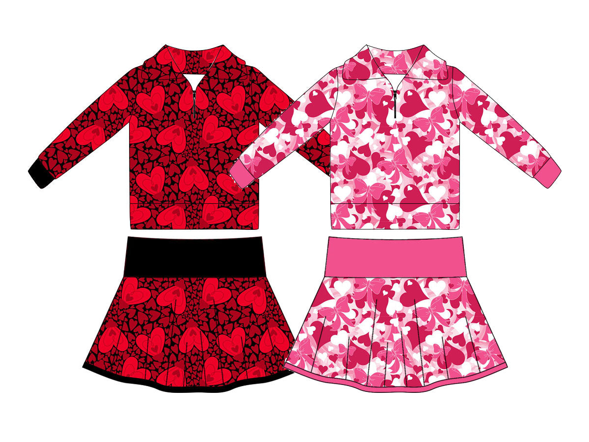 25.10.27 custom each style moq 5 eta 6-8week Sibling Sisters baby girl long sleeve skirts sets 2 match family design